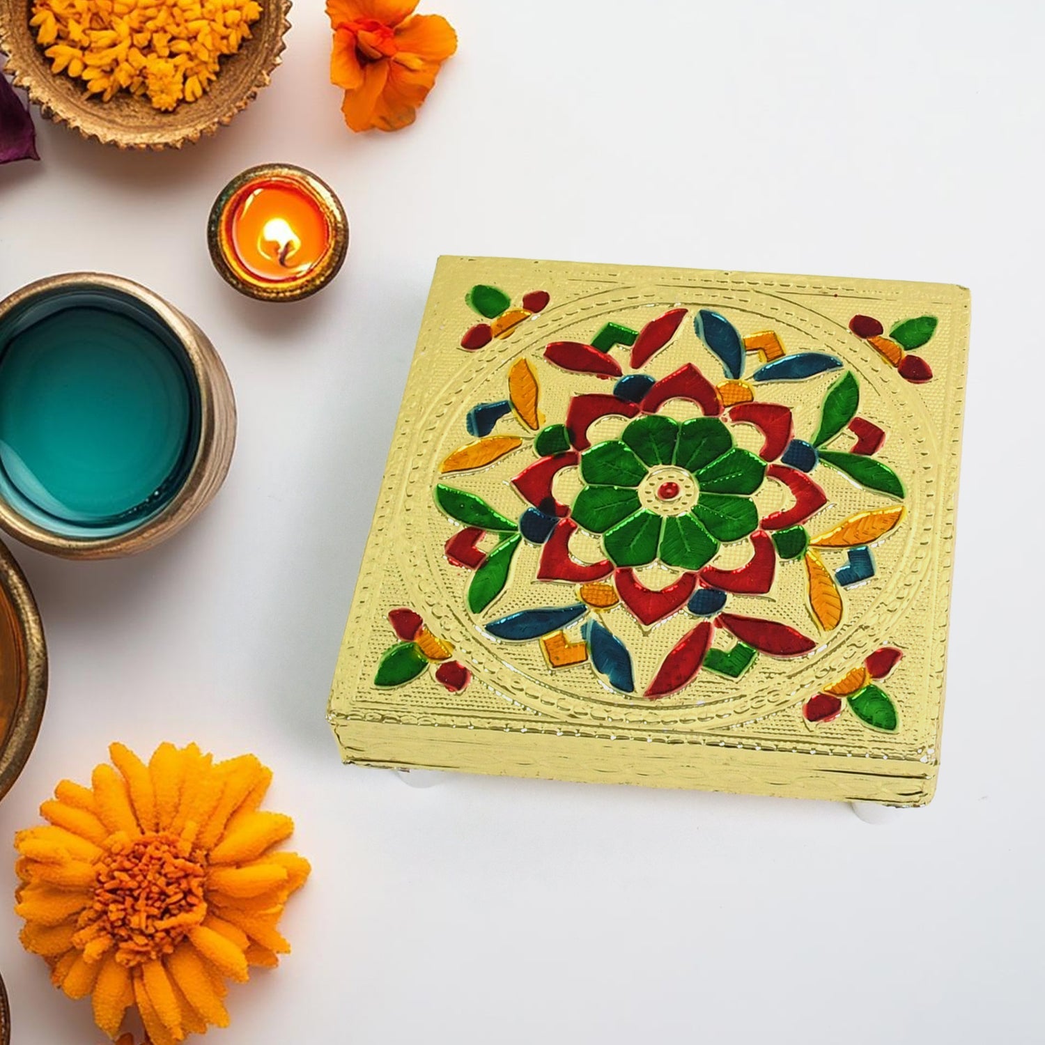 Handicraft Wood Chowki for Pooja , Wooden Bajot (1 Pc / Mix Descign & Color) Handicraft Wood Chowki for Pooja , Wooden Bajot (1 Pc / Mix Descign & Color)
